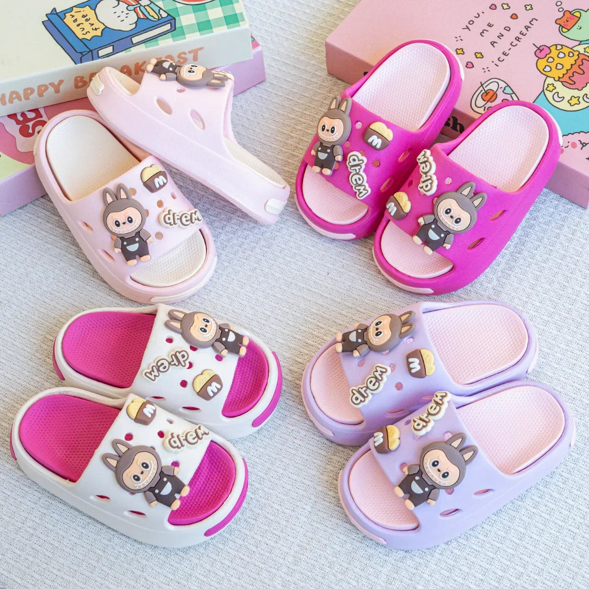 Cute Labubu Children’s EVA Slippers